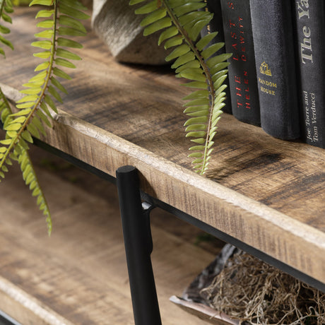 Washburne Brown/Black Console Table - Ornate Home