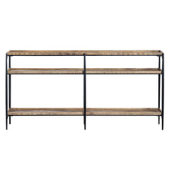 Washburne Brown/Black Console Table - Ornate Home