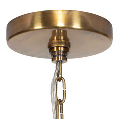 Water Hyacinth Brass 4 Light Woven Pendant - Ornate Home
