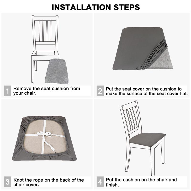 Water-Repellent Dining Room Chair Cover Spandex Elastic Removable Seat Covers - Ornate Home