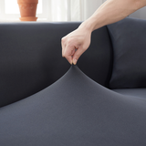 Water Resistant Sofa Cover for Living Room - Elastic Solid L Shaped Corner Sofa Cover - Fits 1/2/3/4 Seater Sofa, Couch, Armchair - Ornate Home