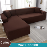 Water Resistant Sofa Cover for Living Room - Elastic Solid L Shaped Corner Sofa Cover - Fits 1/2/3/4 Seater Sofa, Couch, Armchair - Ornate Home