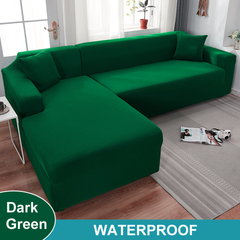 Water Resistant Sofa Cover for Living Room - Elastic Solid L Shaped Corner Sofa Cover - Fits 1/2/3/4 Seater Sofa, Couch, Armchair - Ornate Home