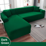 Water Resistant Sofa Cover for Living Room - Elastic Solid L Shaped Corner Sofa Cover - Fits 1/2/3/4 Seater Sofa, Couch, Armchair - Ornate Home