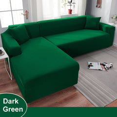 Water Resistant Sofa Cover for Living Room - Elastic Solid L Shaped Corner Sofa Cover - Fits 1/2/3/4 Seater Sofa, Couch, Armchair - Ornate Home