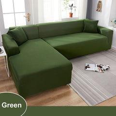 Water Resistant Sofa Cover for Living Room - Elastic Solid L Shaped Corner Sofa Cover - Fits 1/2/3/4 Seater Sofa, Couch, Armchair - Ornate Home