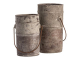 Water Rust Water Pails (Set of 2) - Ornate Home