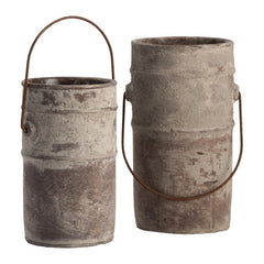 Water Rust Water Pails (Set of 2) - Ornate Home