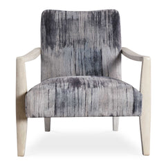 Watercolor Gray Chenille Accent Chair - Ornate Home