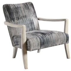 Watercolor Gray Chenille Accent Chair - Ornate Home