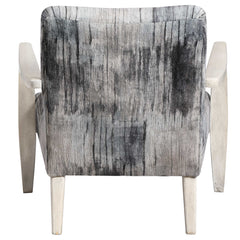Watercolor Gray Chenille Accent Chair - Ornate Home