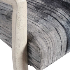 Watercolor Gray Chenille Accent Chair - Ornate Home