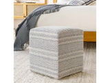 Waterfall Woven Cotton Pouf - Ornate Home