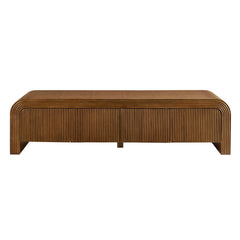 Waterflute Walnut 68" Fluted TV Stand - Ornate Home