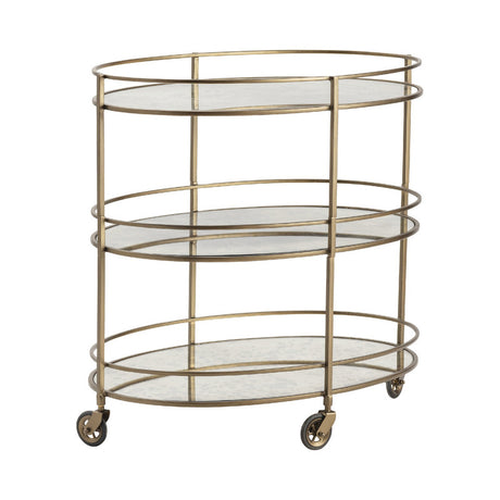 Waterford Gold/Clear Bar Cart - Ornate Home