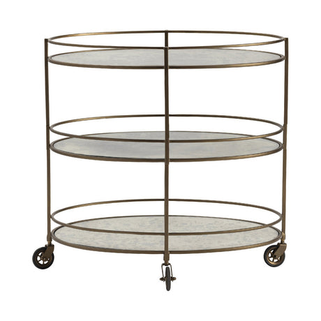Waterford Gold/Clear Bar Cart - Ornate Home