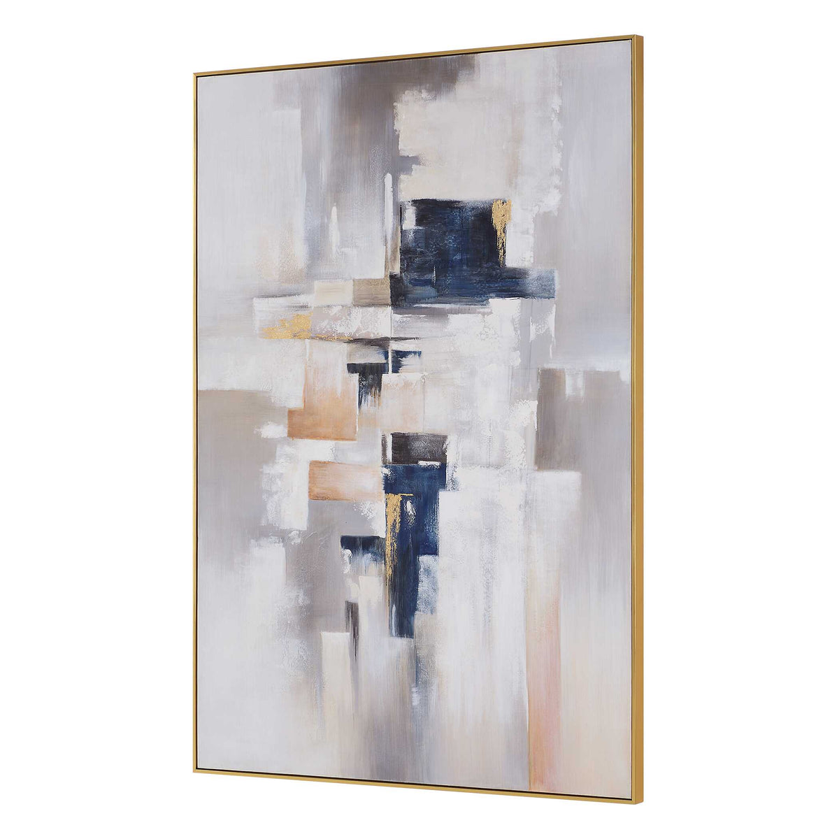 Waterfront Multicolor Geometric Abstract Art - Ornate Home