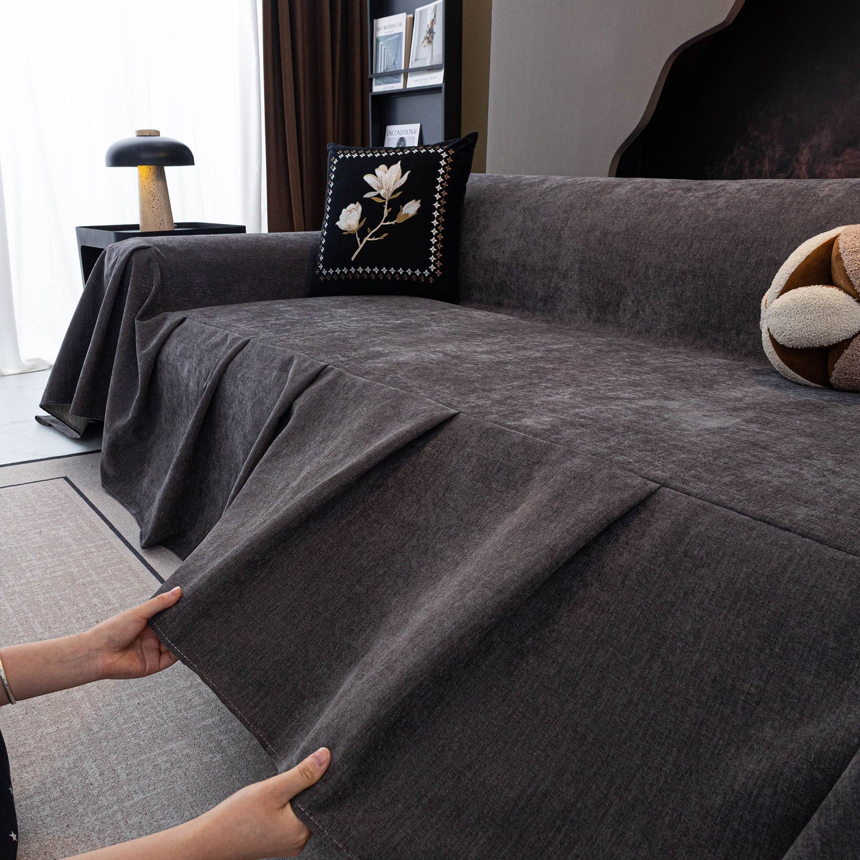 Waterproof Couch Cover Throw, Non Slip Furniture Protector for Leather & Fabric Sofa - Ornate Home