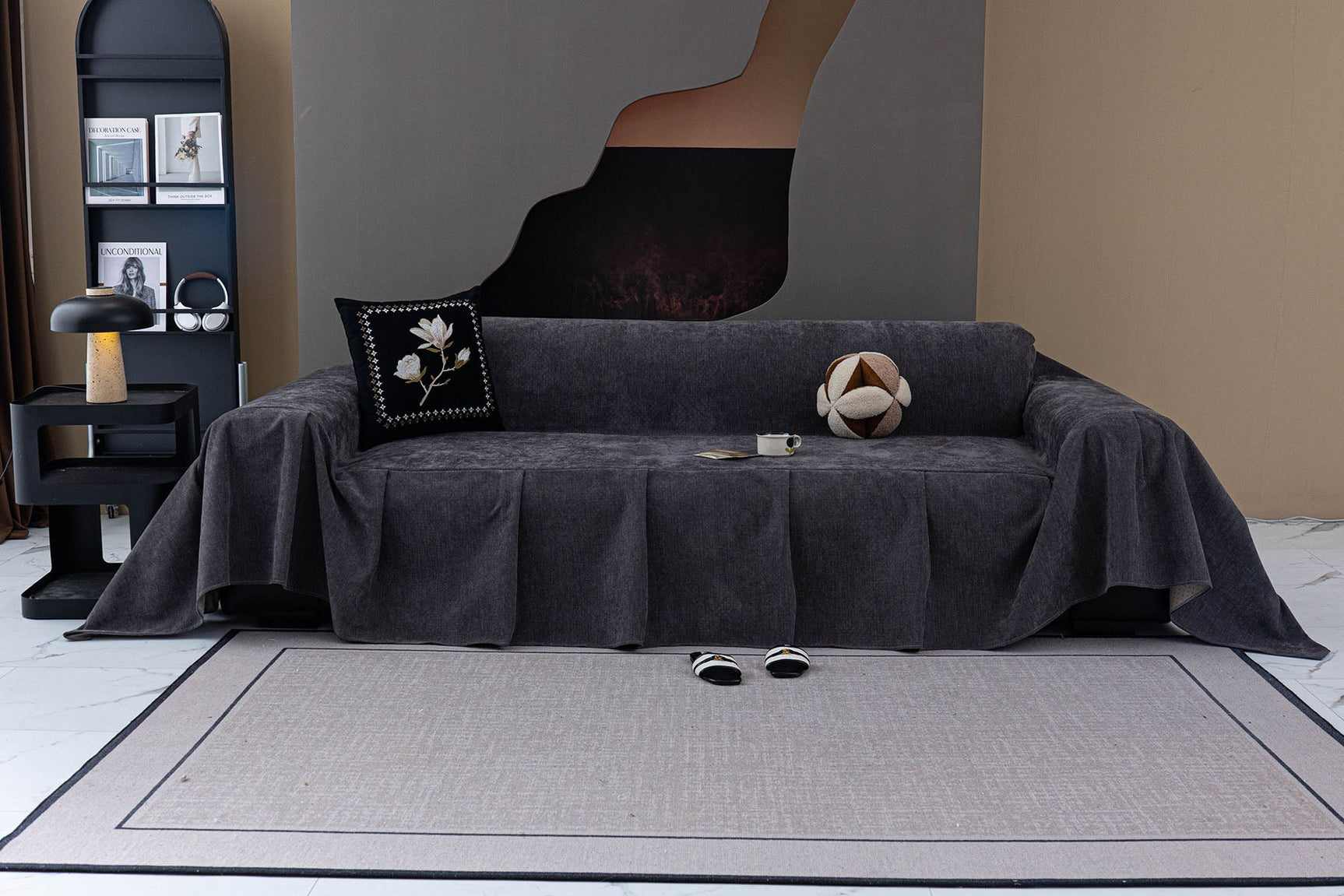 Waterproof Couch Cover Throw, Non Slip Furniture Protector for Leather & Fabric Sofa - Ornate Home
