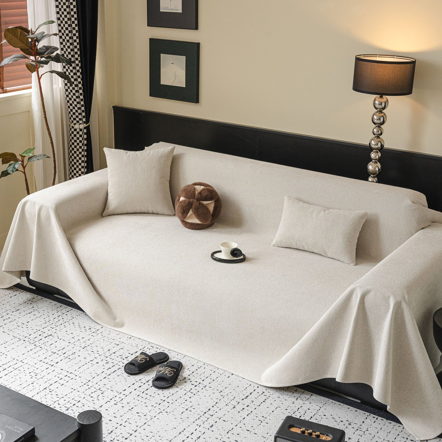 Waterproof Couch Throw Cover for Dogs, Non Slip Slipcover for Leather Fabric Sofa - Ornate Home