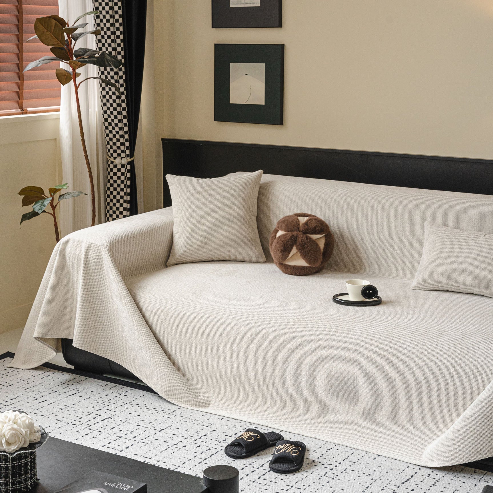 Waterproof Couch Throw Cover for Dogs, Non Slip Slipcover for Leather Fabric Sofa - Ornate Home