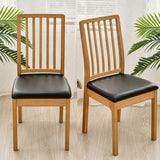 Waterproof PU Leather Square Chair Seat Cover Kitchen Dining Seat Slipcovers - Ornate Home