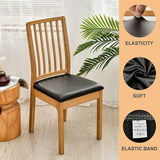 Waterproof PU Leather Square Chair Seat Cover Kitchen Dining Seat Slipcovers - Ornate Home