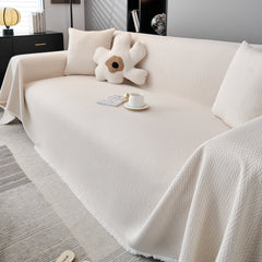 Waterproof Scratch Proof Herringbone Large Throw Blanket for Couch, Chenille Couch Cushion Covers for Pets - Ornate Home