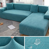 Waterproof Sofa Covers for 1/2/3/4 Seater Jacquard Solid Couches Elastic L Shaped Sofa Cover for Living Room Armchair and Couch - Ornate Home