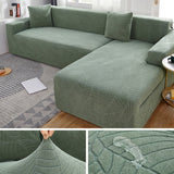 Waterproof Sofa Covers for 1/2/3/4 Seater Jacquard Solid Couches Elastic L Shaped Sofa Cover for Living Room Armchair and Couch - Ornate Home