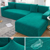 Waterproof Sofa Covers for 1/2/3/4 Seater Jacquard Solid Couches Elastic L Shaped Sofa Cover for Living Room Armchair and Couch - Ornate Home