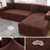Waterproof Sofa Covers for 1/2/3/4 Seater Jacquard Solid Couches Elastic L Shaped Sofa Cover for Living Room Armchair and Couch - Ornate Home