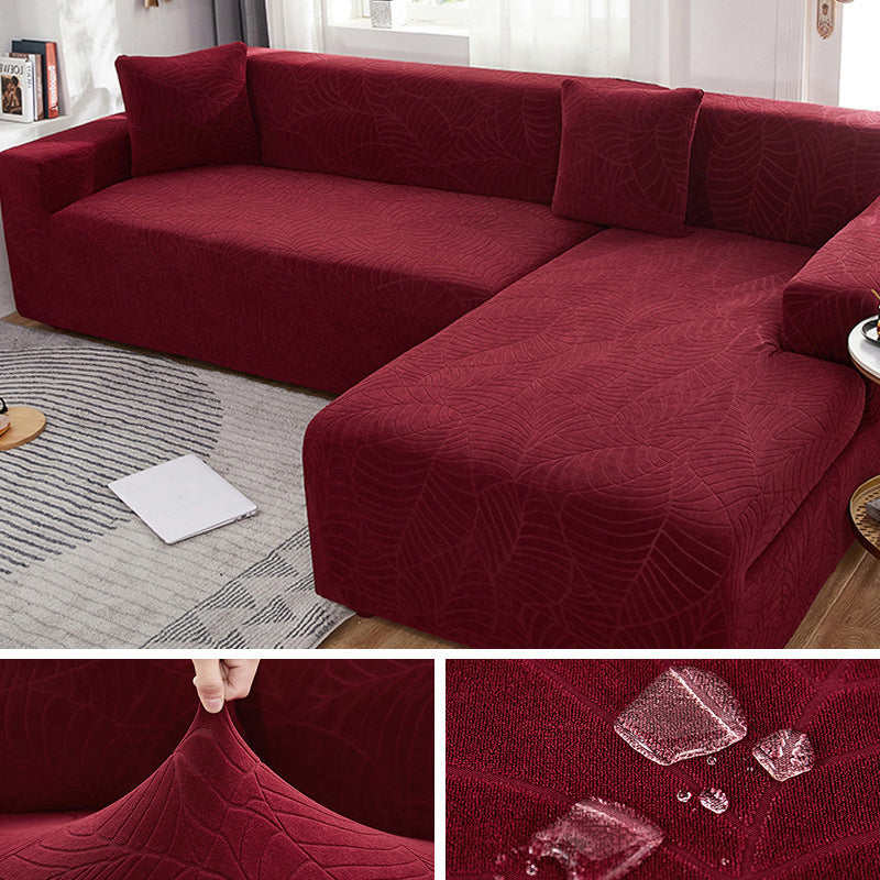 Waterproof Sofa Covers for 1/2/3/4 Seater Jacquard Solid Couches Elastic L Shaped Sofa Cover for Living Room Armchair and Couch - Ornate Home