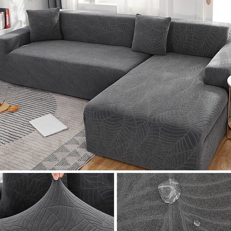 Waterproof Sofa Covers for 1/2/3/4 Seater Jacquard Solid Couches Elastic L Shaped Sofa Cover for Living Room Armchair and Couch - Ornate Home