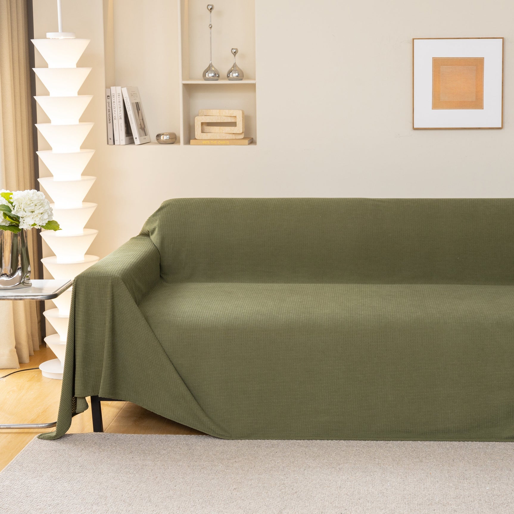 Waterproof Soft Cotton Plush Couch Cover Blanket, Extra Large Furniture Decoration Cover Sofa Slipcovers - Ornate Home