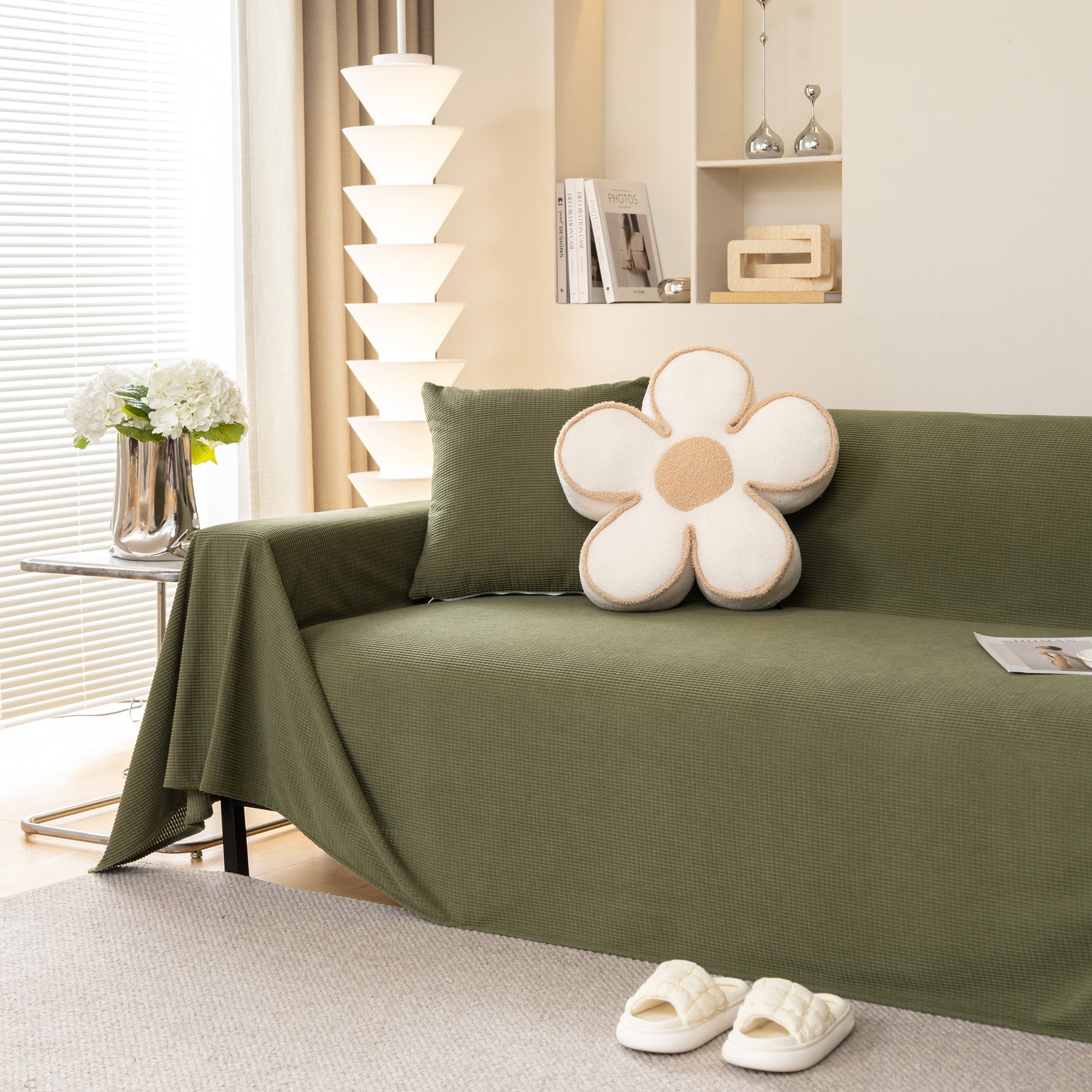 Waterproof Soft Cotton Plush Couch Cover Blanket, Extra Large Furniture Decoration Cover Sofa Slipcovers - Ornate Home