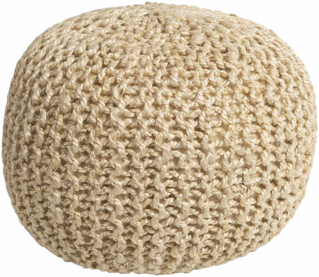 Watseka Jute Knitted Pouf - Ornate Home