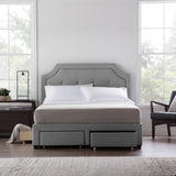 Watson Charcoal King Platform Bed Base - Ornate Home