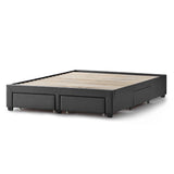 Watson Charcoal Queen Platform Bed Base - Ornate Home