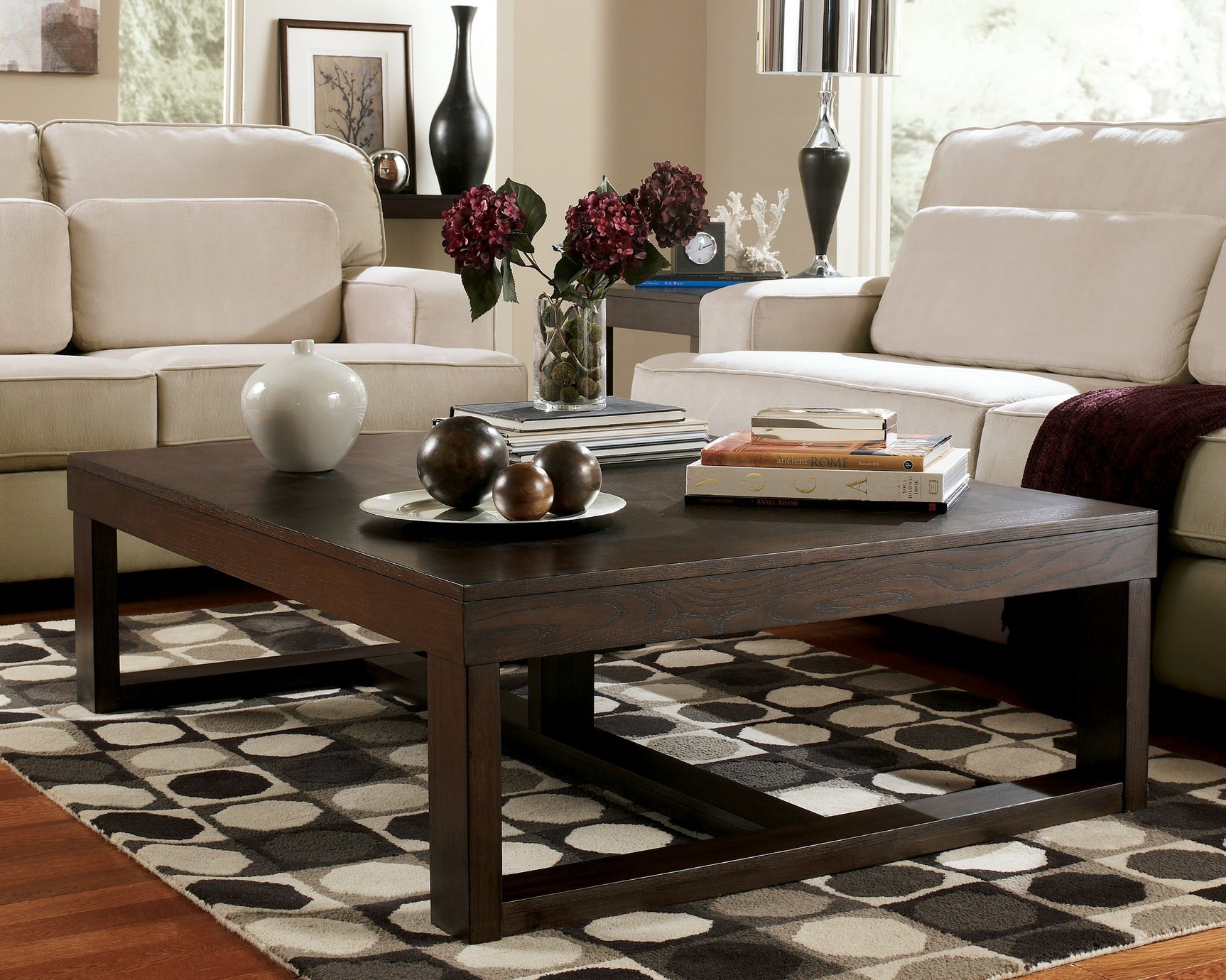 Watson Dark Brown Coffee Table & 2 End Tables w/Console (Online Special Price) - Ornate Home