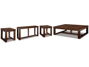 Watson Dark Brown Coffee Table & 2 End Tables w/Console - Ornate Home