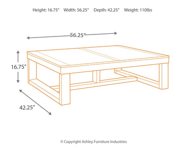 Watson Dark Brown Coffee Table - Ornate Home