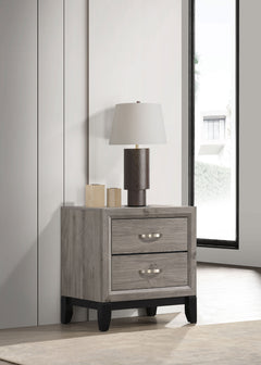 Watson Light Taupe 2-drawer Nightstand Bedside Table - Ornate Home