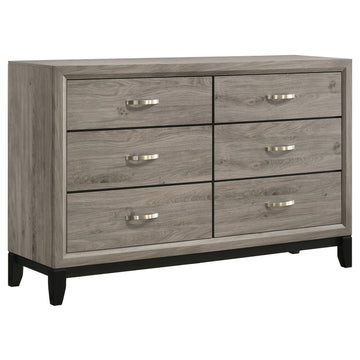 Watson Light Taupe 6-drawer Bedroom Dresser Cabinet - Ornate Home