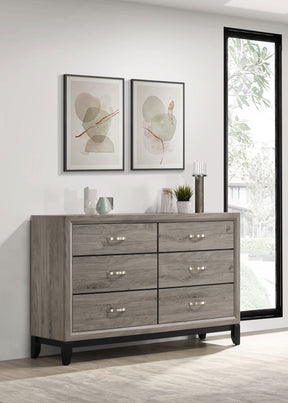 Watson Light Taupe 6-drawer Bedroom Dresser Cabinet - Ornate Home