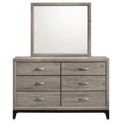 Watson Light Taupe 6-drawer Bedroom Dresser and Mirror - Ornate Home