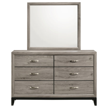 Watson Light Taupe 6-drawer Bedroom Dresser and Mirror - Ornate Home
