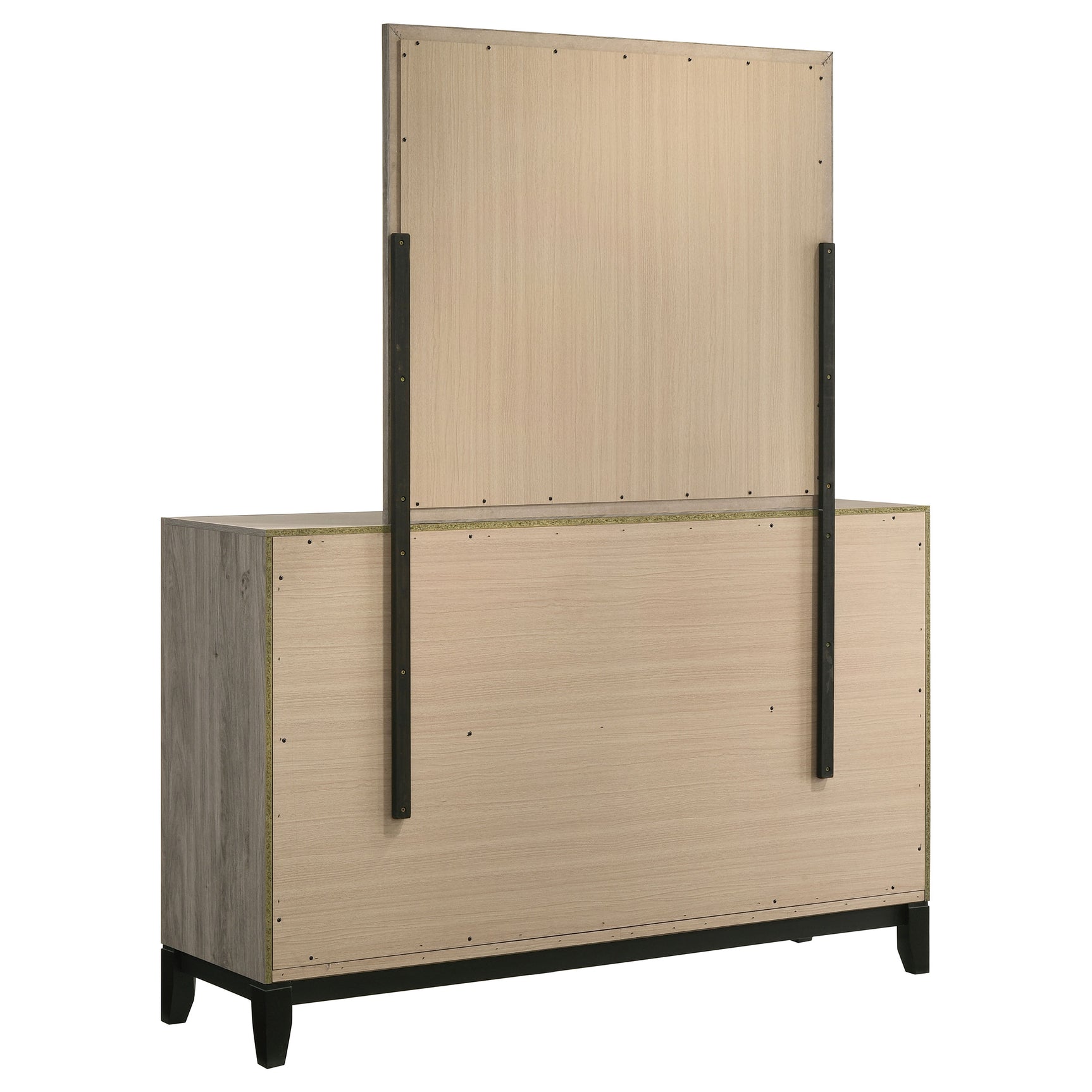 Watson Light Taupe 6-drawer Bedroom Dresser and Mirror - Ornate Home