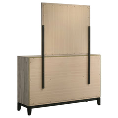 Watson Light Taupe 6-drawer Bedroom Dresser and Mirror - Ornate Home