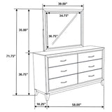 Watson Light Taupe 6-drawer Bedroom Dresser and Mirror - Ornate Home